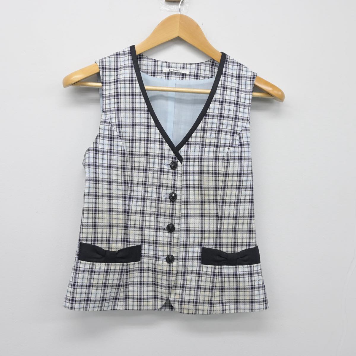 【中古】 事務服 女子制服 3点（ベスト・スカート）sf026535