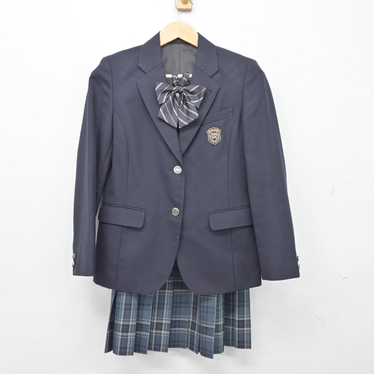 【中古】東京都 田柄高等学校 女子制服 3点（ブレザー・スカート）sf026537