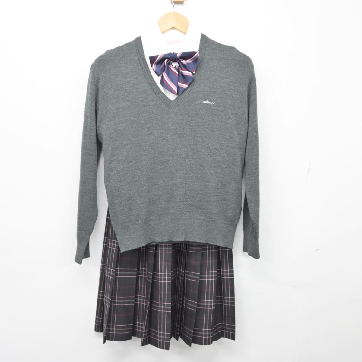 【中古】東京都 小金井市立南中学校 女子制服 5点（ブレザー・ニット・シャツ・スカート）sf026539