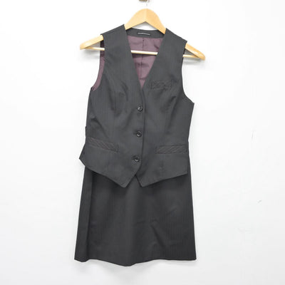 【中古】 事務服 女子制服 2点（ベスト・スカート）sf026540