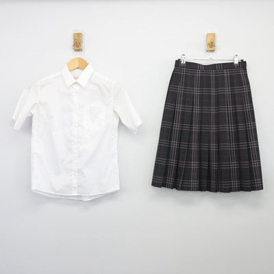 【中古】東京都 小金井市立南中学校 女子制服 2点（シャツ・スカート）sf026579