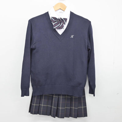 【中古】東京都 駒澤大学高等学校 女子制服 5点（ブレザー・ニット・シャツ・スカート）sf026593