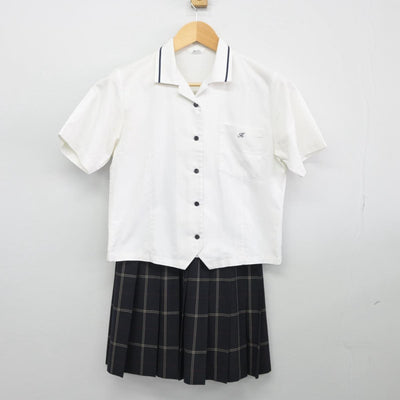 【中古】東京都 駒澤大学高等学校 女子制服 2点（シャツ・スカート）sf026594