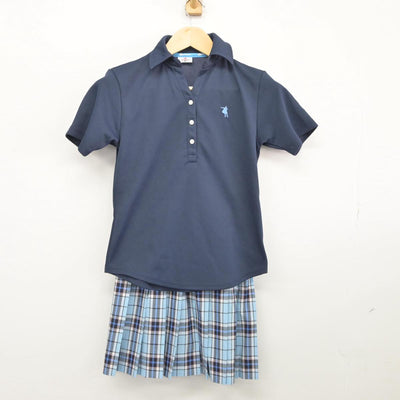 【中古】 クラーク記念国際高等学校 女子制服 2点（シャツ・スカート）sf026599