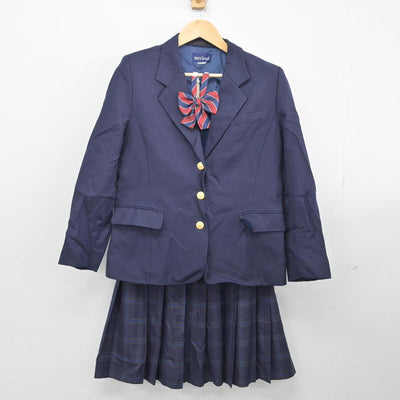 【中古】北海道 札幌東商業高等学校 女子制服 6点（ブレザー・ニットベスト・スカート）sf026602