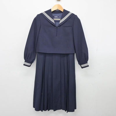 【中古】千葉県 堀江中学校 女子制服 2点（セーラー服・ジャンパースカート）sf026605