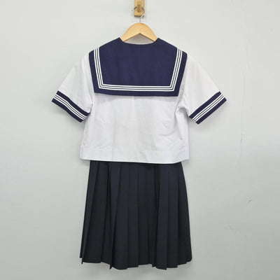 【中古】千葉県 堀江中学校 女子制服 2点（セーラー服・スカート）sf026608