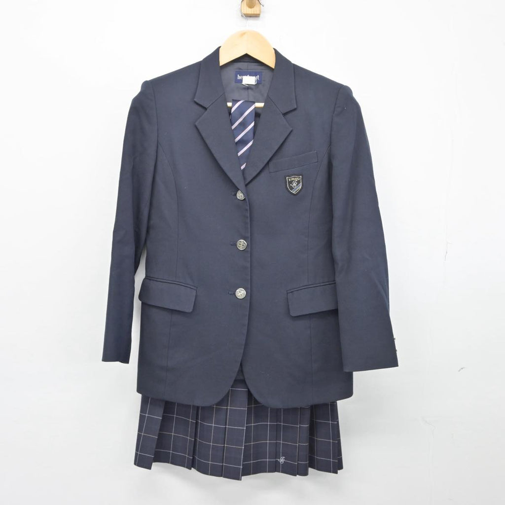 【中古】千葉県 市川昴高等学校 女子制服 3点（ブレザー・スカート）sf026634