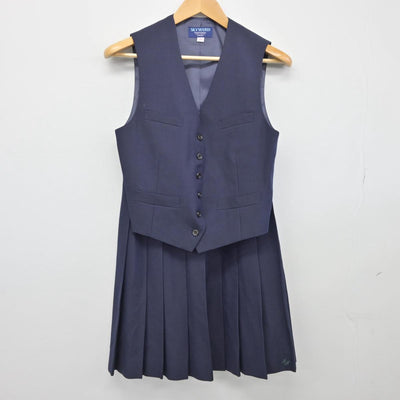 【中古】千葉県 市川東高等学校 女子制服 4点（ブレザー・ベスト・スカート）sf026636