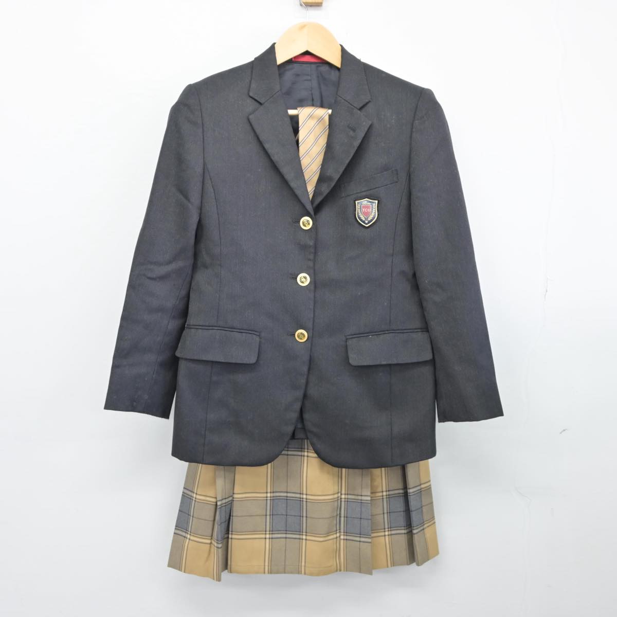 【中古】東京都 東京都市大学等々力高等学校女子部 女子制服 3点（ブレザー・スカート）sf026678