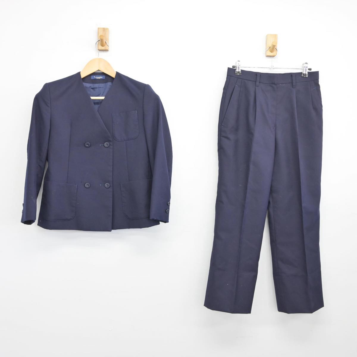 【中古】静岡県 静岡市立南中学校 女子制服 2点（ブレザー・ズボン）sf026687