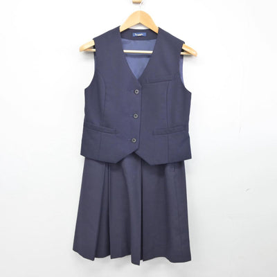 【中古】静岡県 静岡市立南中学校 女子制服 2点（ベスト・スカート）sf026688