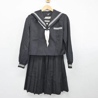 【中古】三重県 小俣中学校 女子制服 3点（セーラー服・スカート）sf026702