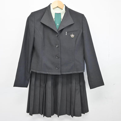 【中古】大分県 陽志館高等学校 女子制服 5点（ブレザー・シャツ・スカート）sf026721