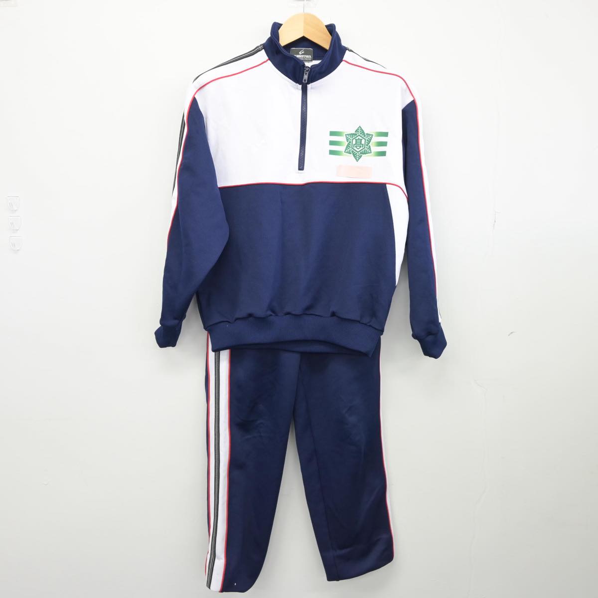 【中古】埼玉県 岩槻商業高等学校 男子制服 2点（ジャージ 上・ジャージ 下）sf026724