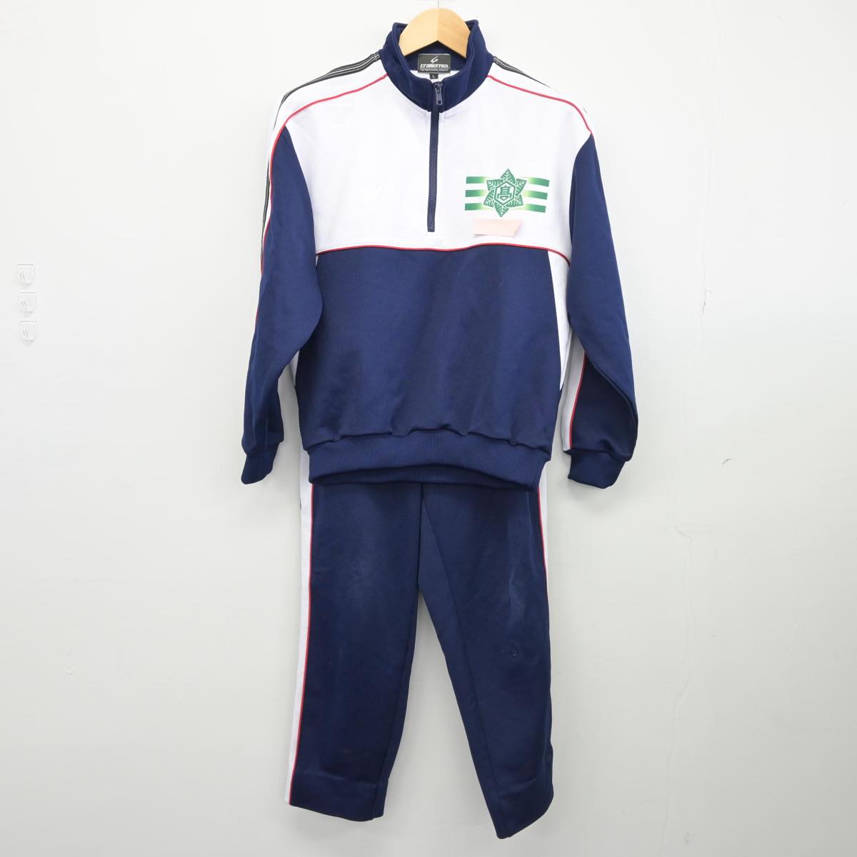 【中古】埼玉県 岩槻商業高等学校 男子制服 2点（ジャージ 上・ジャージ 下）sf026725