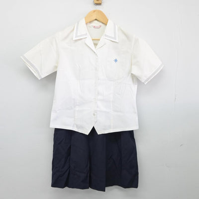 【中古】静岡県 島田高等学校 女子制服 3点（シャツ・スカート）sf026754