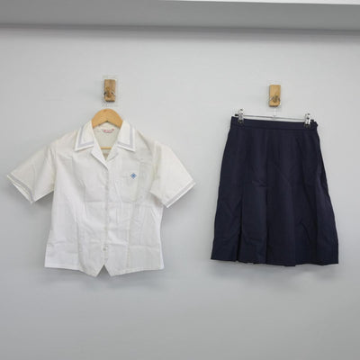 【中古】静岡県 島田高等学校 女子制服 3点（シャツ・スカート）sf026754