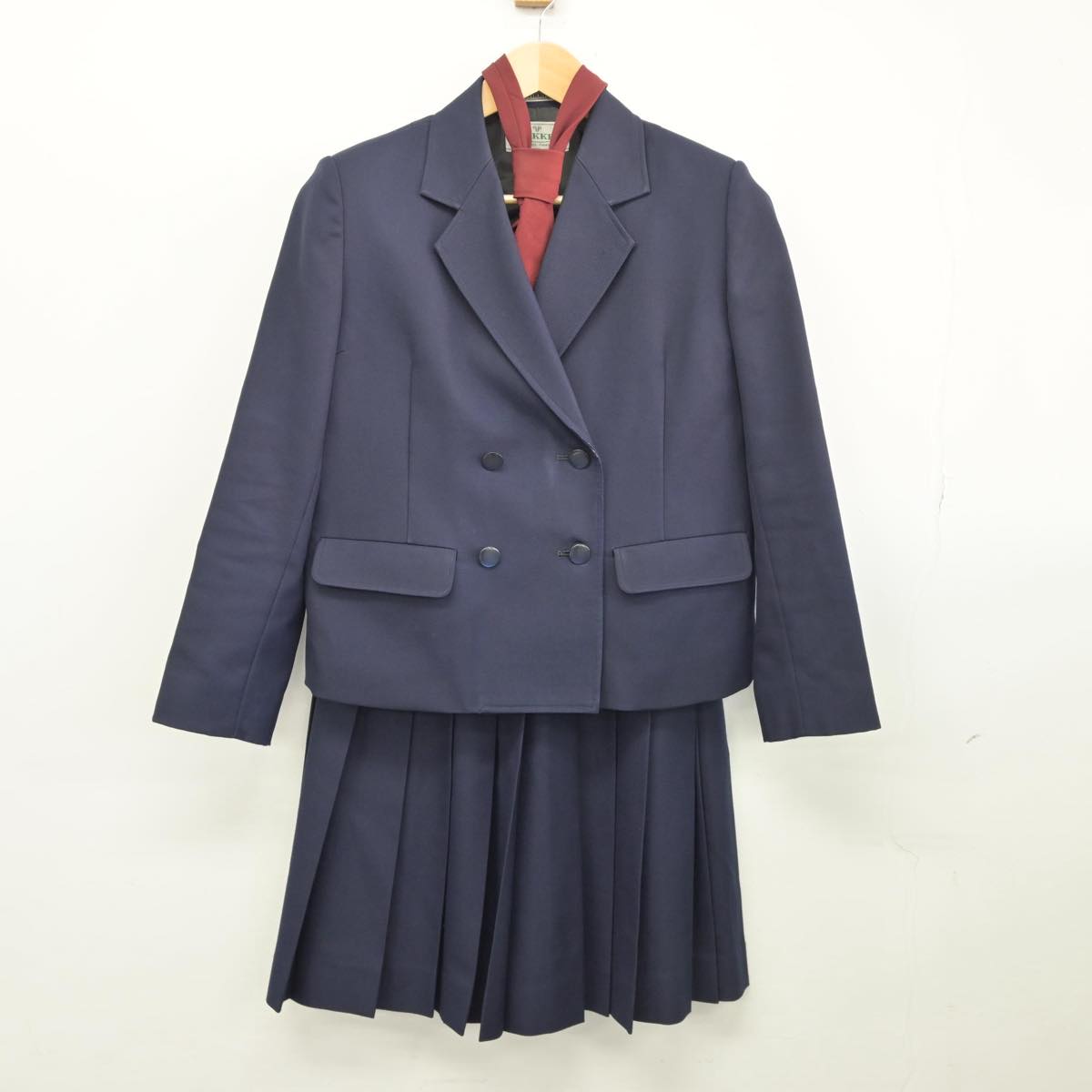 【中古】静岡県 島田商業高等学校 女子制服 4点（ブレザー・ベスト・スカート）sf026756