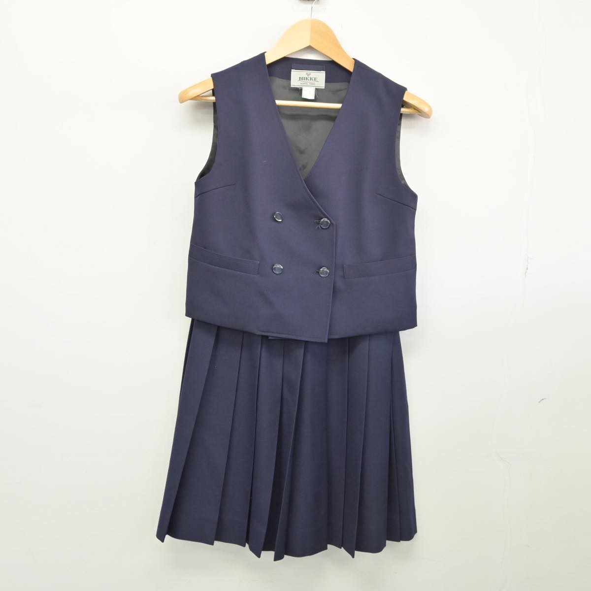 【中古】静岡県 島田商業高等学校 女子制服 4点（ブレザー・ベスト・スカート）sf026756