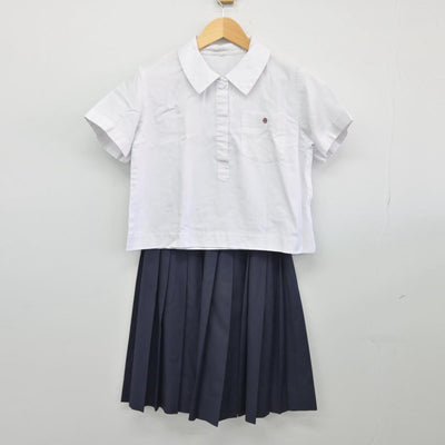 【中古】静岡県 島田商業高等学校 女子制服 3点（シャツ・スカート）sf026757