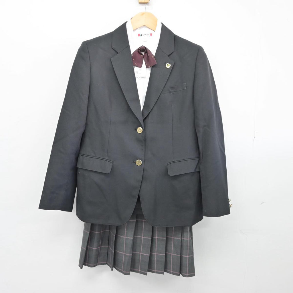 中古制服】福岡県 福智高等学校 女子制服 3点（ブレザー・シャツ