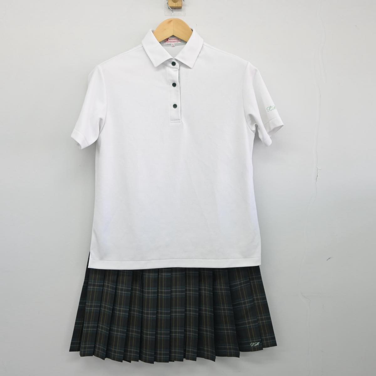 【中古】北海道 札幌西陵高等学校 女子制服 3点（ベスト・シャツ・スカート）sf026762