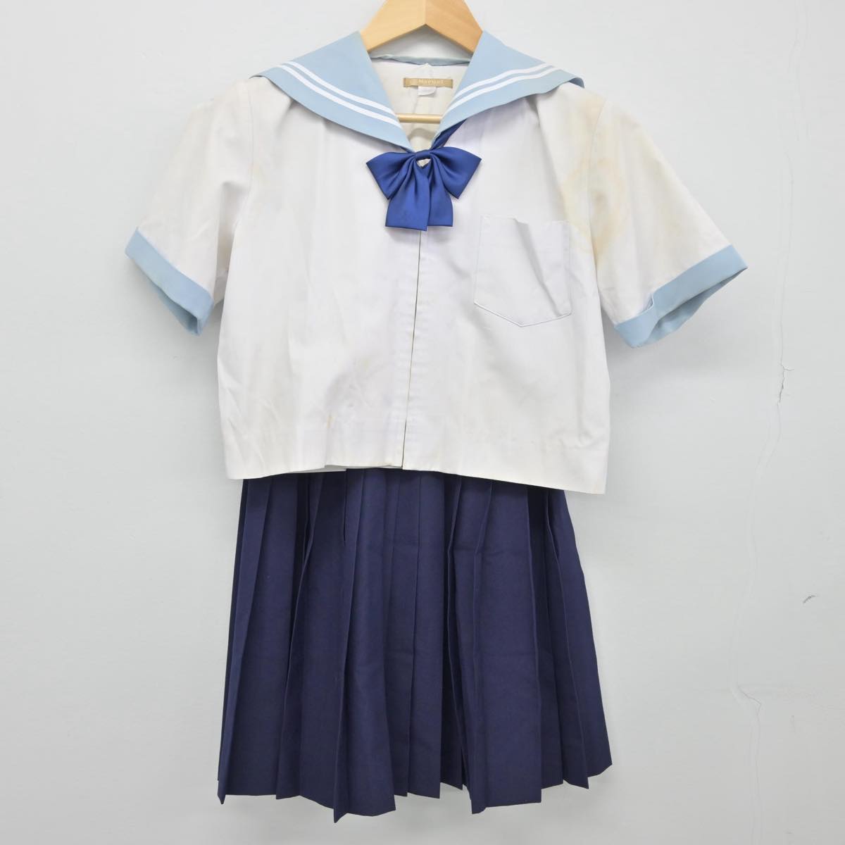 【中古】岐阜県 中京高等学校/旧モデル 女子制服 3点（セーラー服・スカート）sf026788