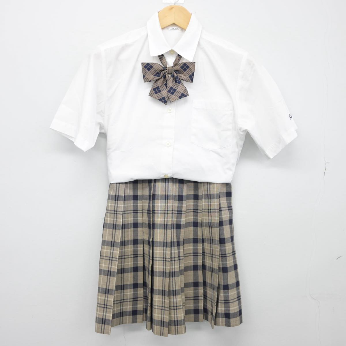 【中古】埼玉県 川越南高等学校 女子制服 3点（シャツ・スカート）sf026798