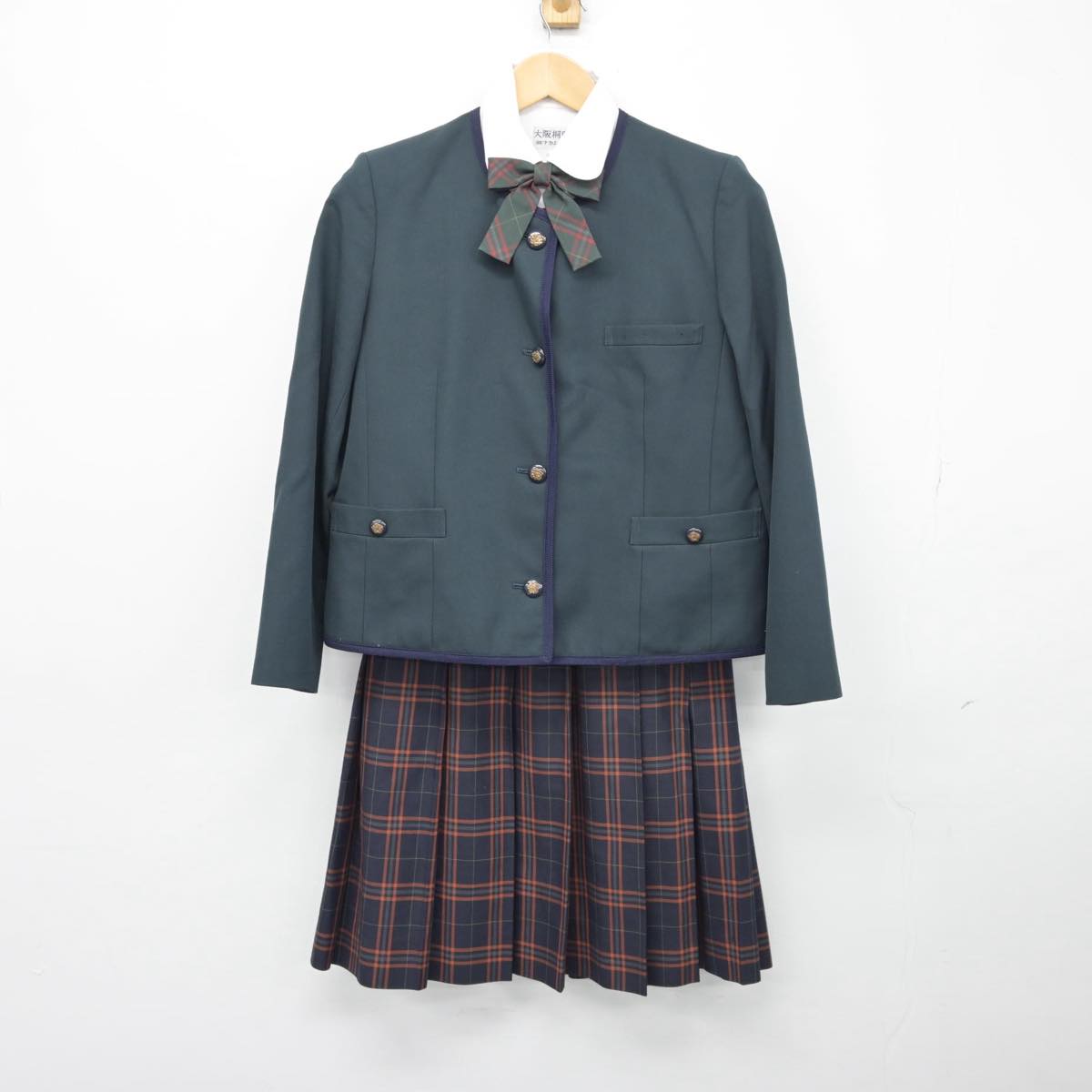 【中古】大阪府 大阪桐蔭中学校 女子制服 5点（ブレザー・ベスト・シャツ・スカート）sf026827