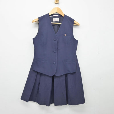 【中古】埼玉県 与野高等学校 女子制服 2点（ベスト・スカート）sf026829