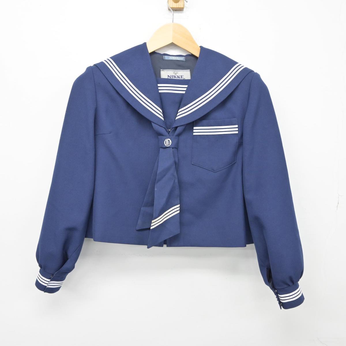 【中古】兵庫県 大津中学校 女子制服 2点（セーラー服）sf026849