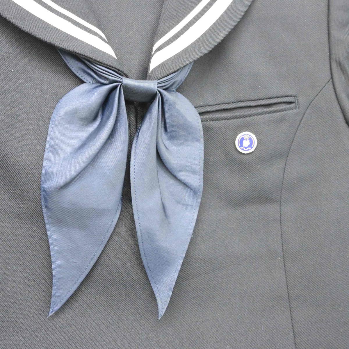 【中古】北海道 札幌静修高等学校 女子制服 3点（セーラー服・スカート）sf026852