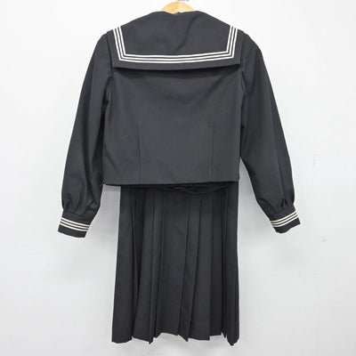 【中古】埼玉県 加須西中学校 女子制服 3点（セーラー服・ジャンパースカート）sf026860