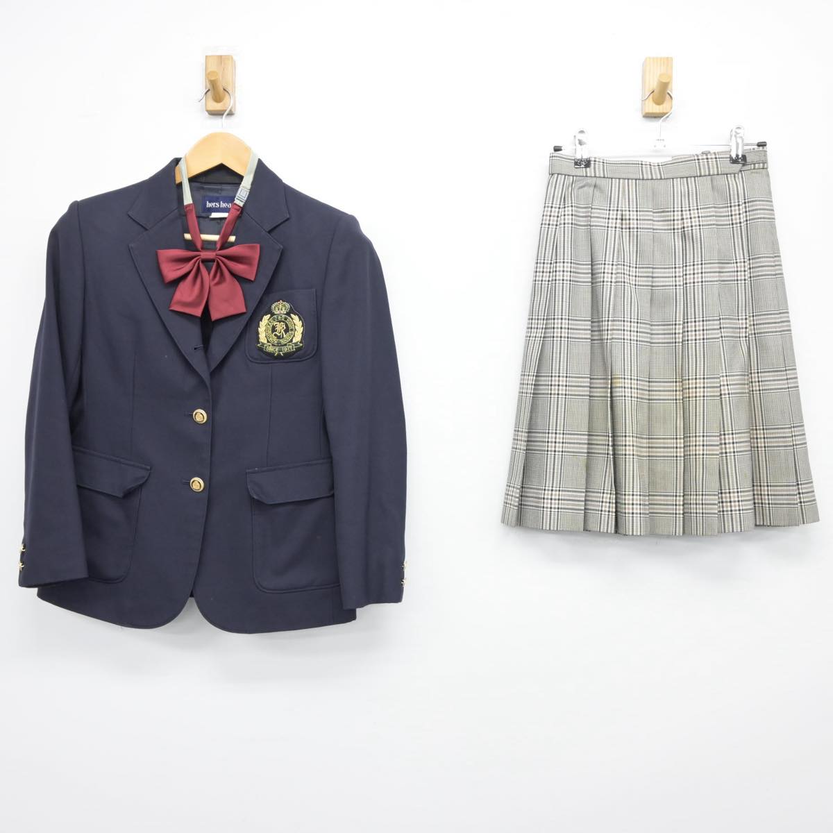 【中古】東京都 国士舘高等学校 女子制服 3点（ブレザー・スカート）sf026891