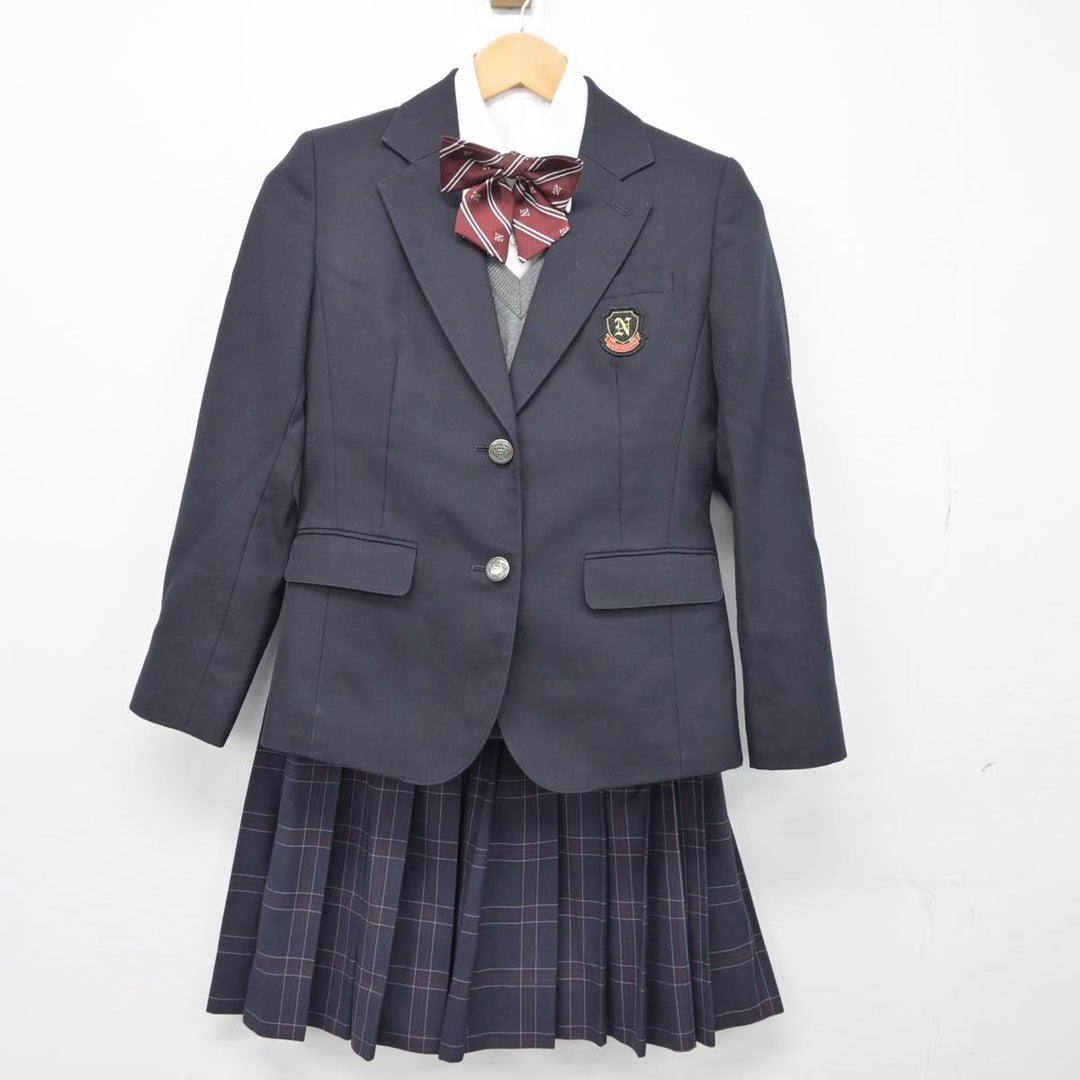 【中古】東京都 第二大島中学校 女子制服 5点（ブレザー・シャツ・ニット・スカート）sf026898