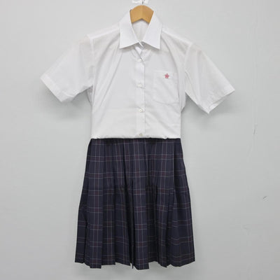 【中古】東京都 第二大島中学校 女子制服 3点（シャツ・スカート）sf026899