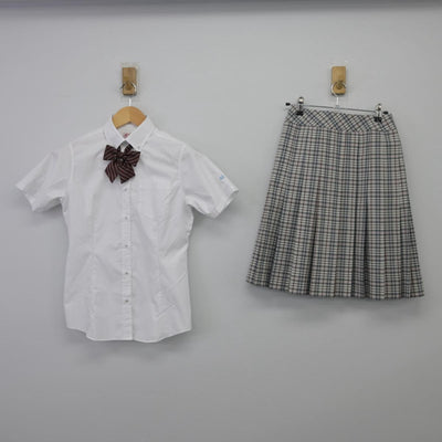 【中古】千葉県 芝浦工業大学柏中学高等学校 女子制服 3点（シャツ・スカート）sf026907