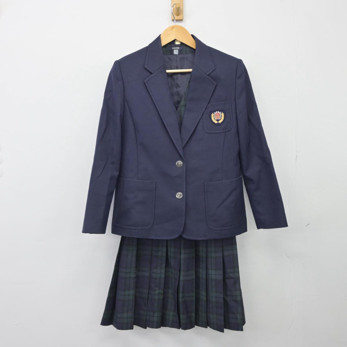 【中古】宮崎県 鵬翔高等学校 女子制服 4点（ブレザー・ベスト・スカート）sf026911