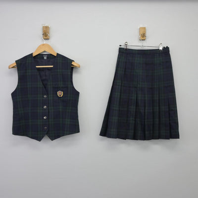 【中古】宮崎県 鵬翔高等学校 女子制服 4点（ブレザー・ベスト・スカート）sf026911