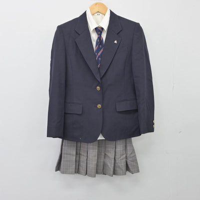 【中古】大阪府 花園高等学校 女子制服 5点（ブレザー・シャツ・スカート）sf026912