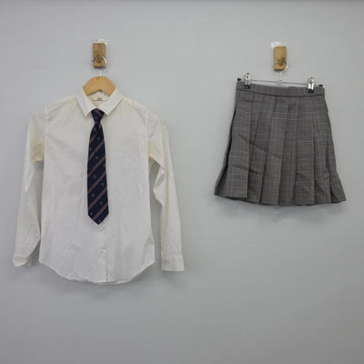 【中古】大阪府 花園高等学校 女子制服 5点（ブレザー・シャツ・スカート）sf026912