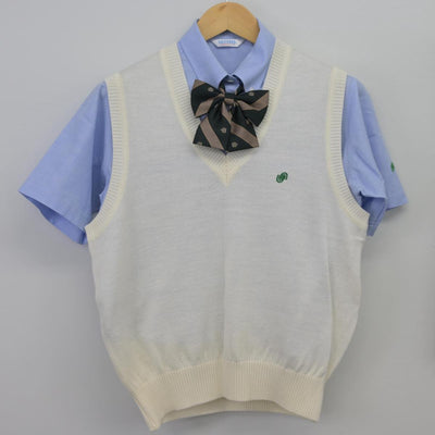 【中古】東京都 杉並総合高等学校 女子制服 4点（シャツ・ニットベスト・スカート）sf026925