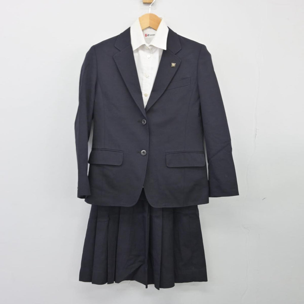 【中古】福岡県 筑紫丘高等学校 女子制服 4点（ブレザー・シャツ・スカート）sf026941