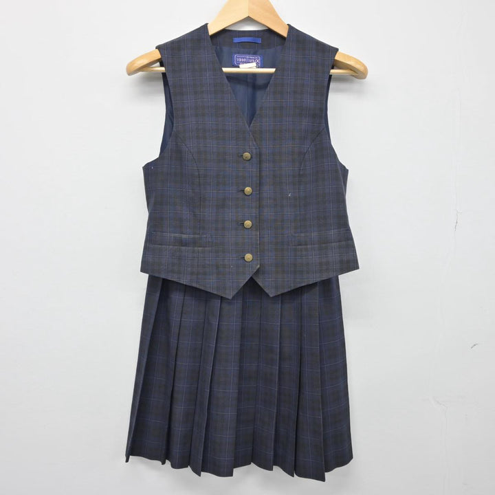 Lnb様 スカート、ベスト  2点 中古】沖縄県 那覇国際高等学校 女子制服 3点（ニットベスト