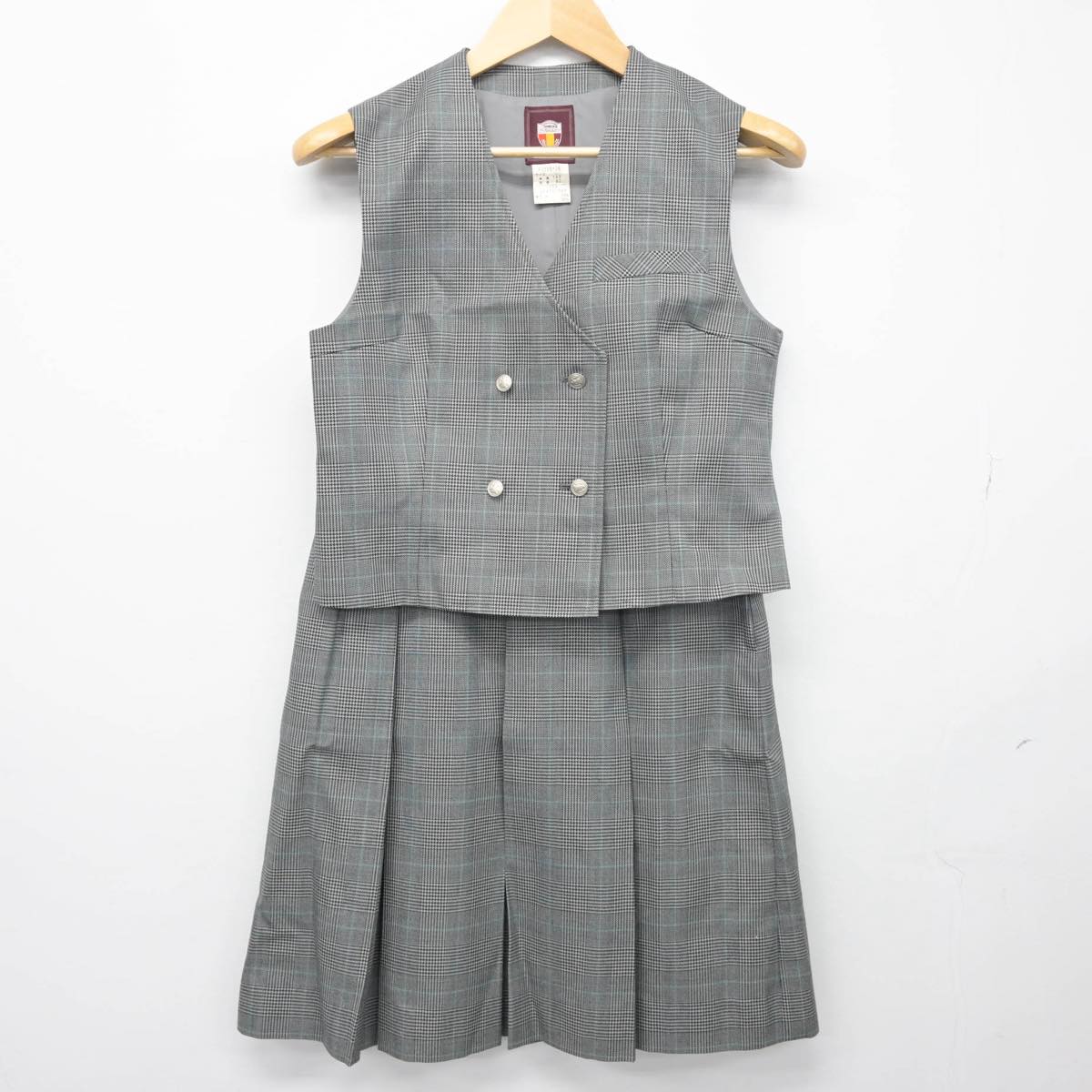 【中古】千葉県 周西中学校 女子制服 5点（ブレザー・ベスト・スカート）sf026975