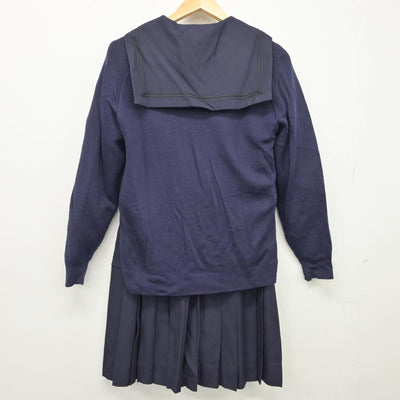 【中古】兵庫県 神戸高等学校 女子制服 4点（セーラー服・ニット・スカート）sf026981