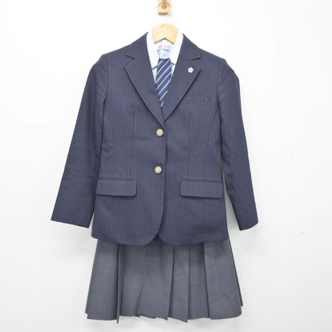 【中古】徳島県 徳島科学技術高校 女子制服 5点（ブレザー・シャツ・スカート）sf027000