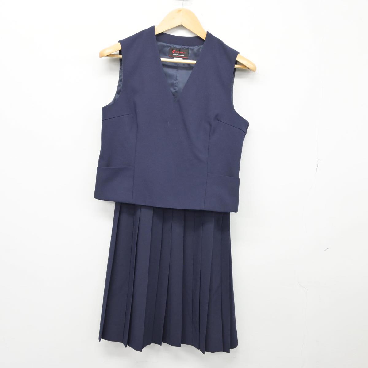 【中古】山形県 寒河江陵南中学校 女子制服 2点（ベスト・スカート）sf027026