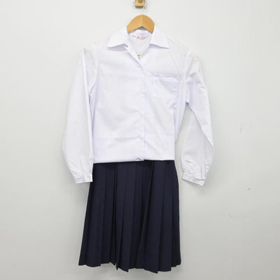 【中古】千葉県 星久喜中学校 女子制服 3点（シャツ・スカート）sf027031